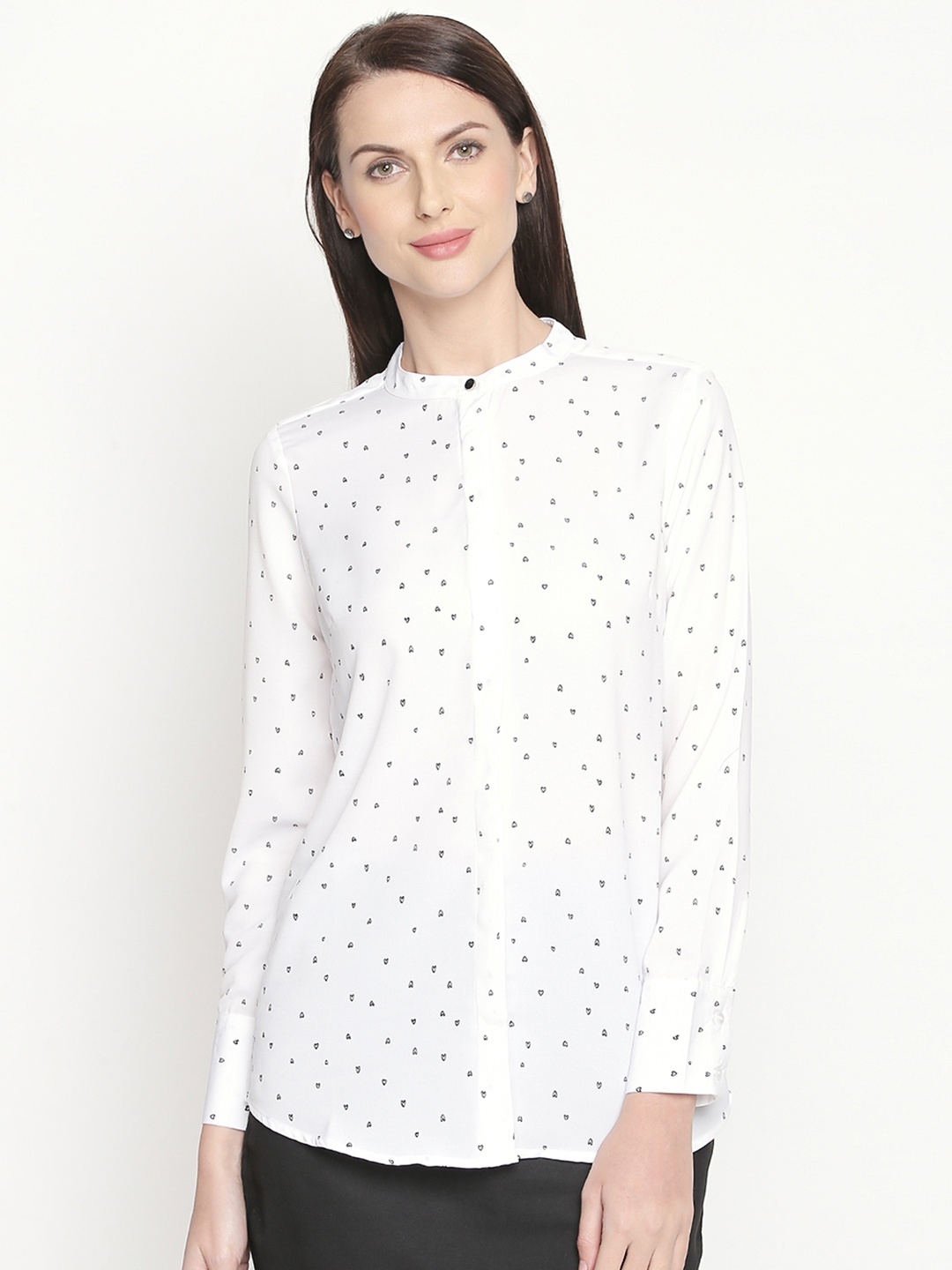 

Annabelle by Pantaloons Women White Regular Fit Printed Casual Shirt