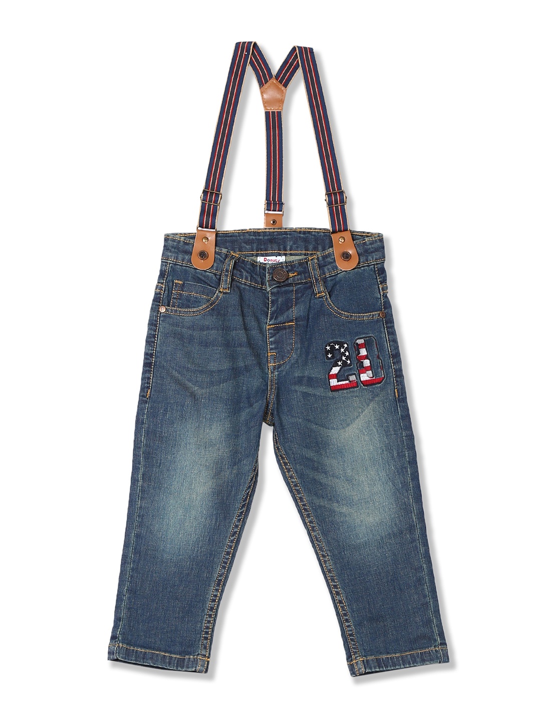 

Donuts Boys Blue Regular Fit Mid-Rise Clean Look Stretchable Jeans