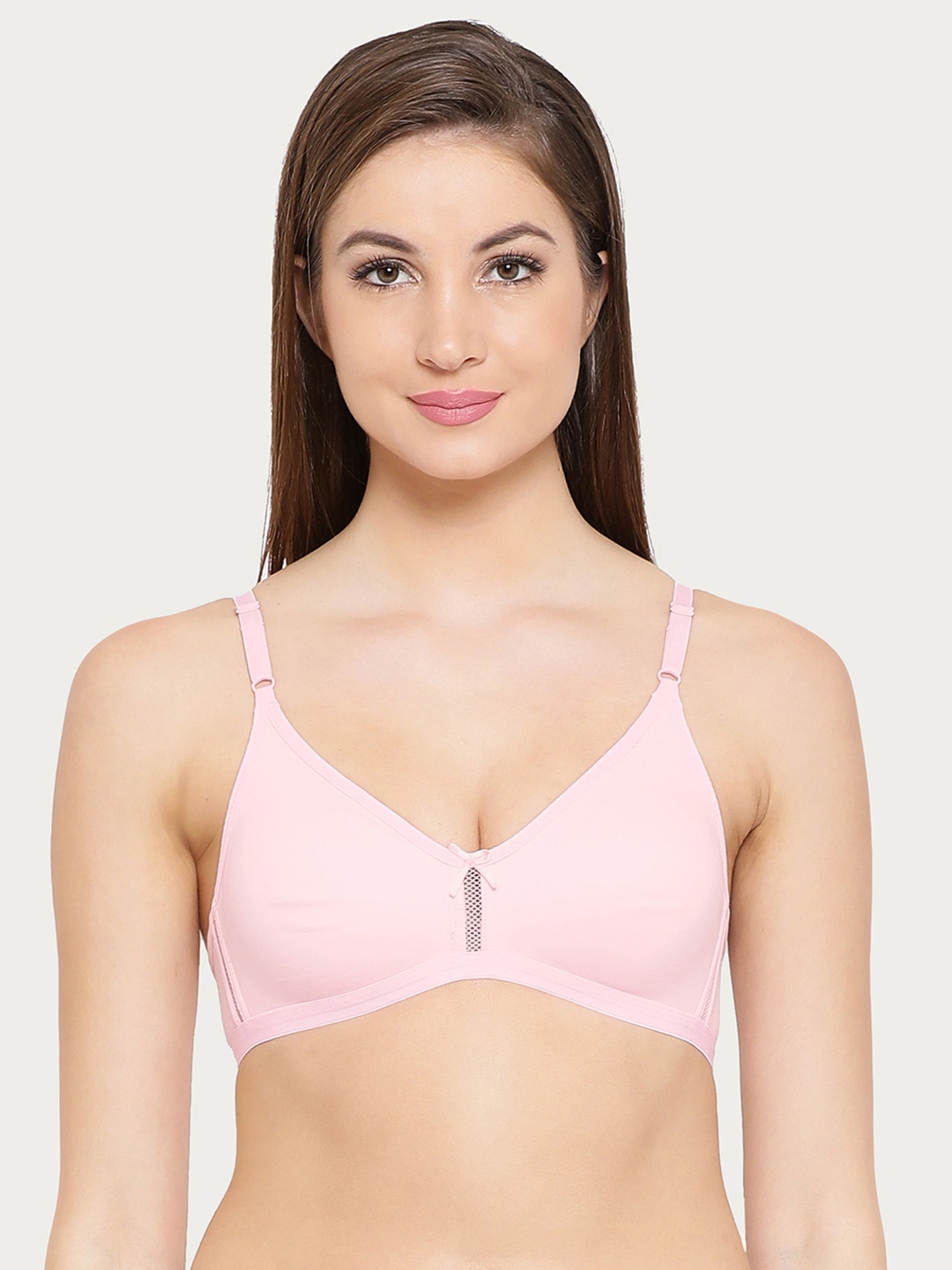

Clovia Pink Solid Non-Wired Non Padded Everyday Bra BR0638Y2236D