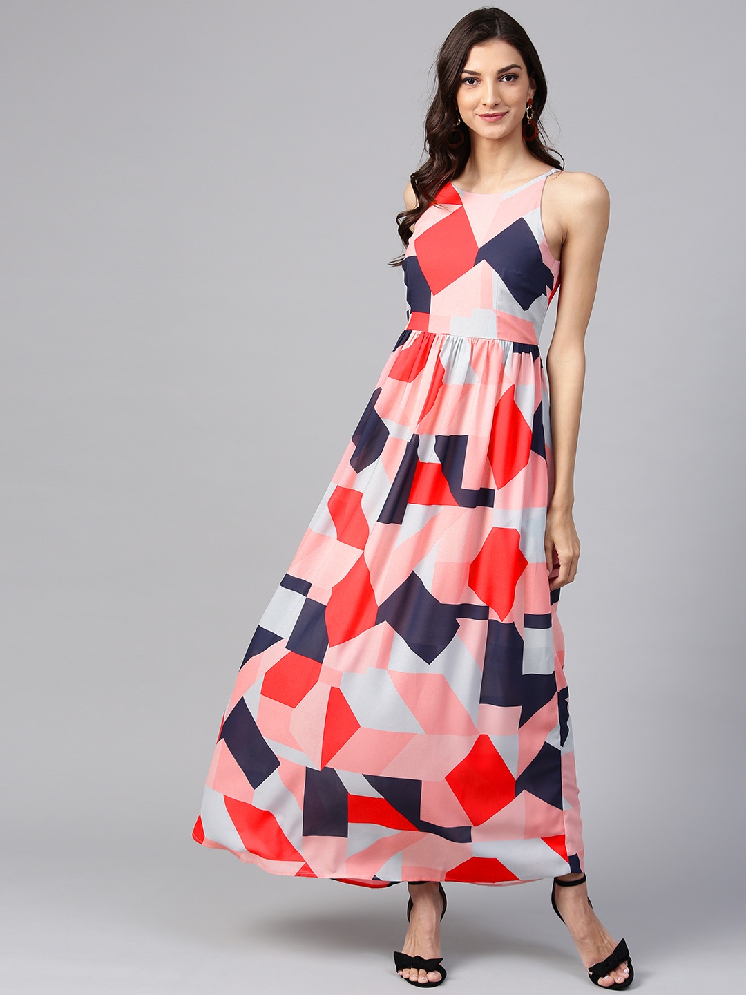 

Zima Leto Women Multicoloured Printed Maxi Dress, Multi