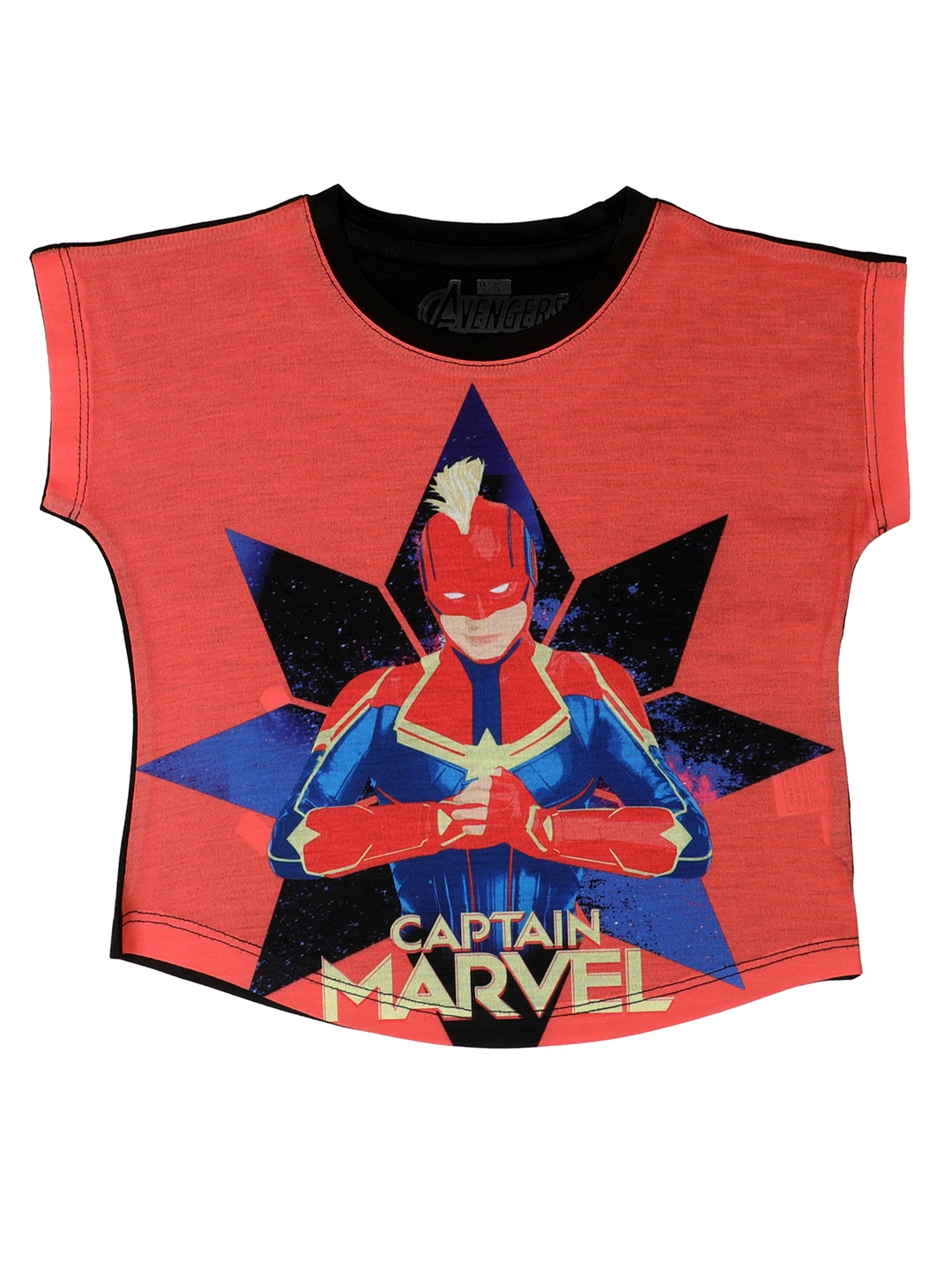 

Marvel by Wear Your Mind Girls Orange Printed Top