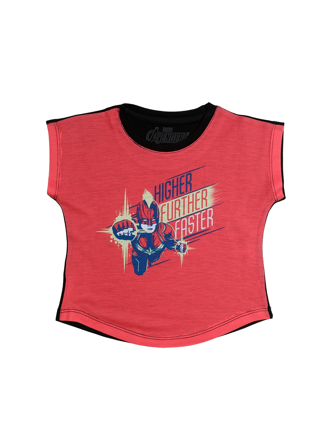 

Marvel by Wear Your Mind Girls Pink Printed Top
