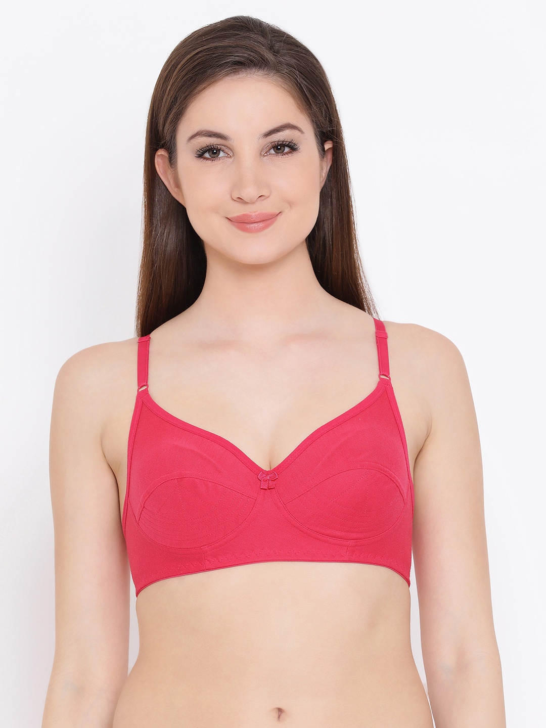 

Clovia Red Solid Non-Wired Non Padded Everyday Bra BR1100P1440C