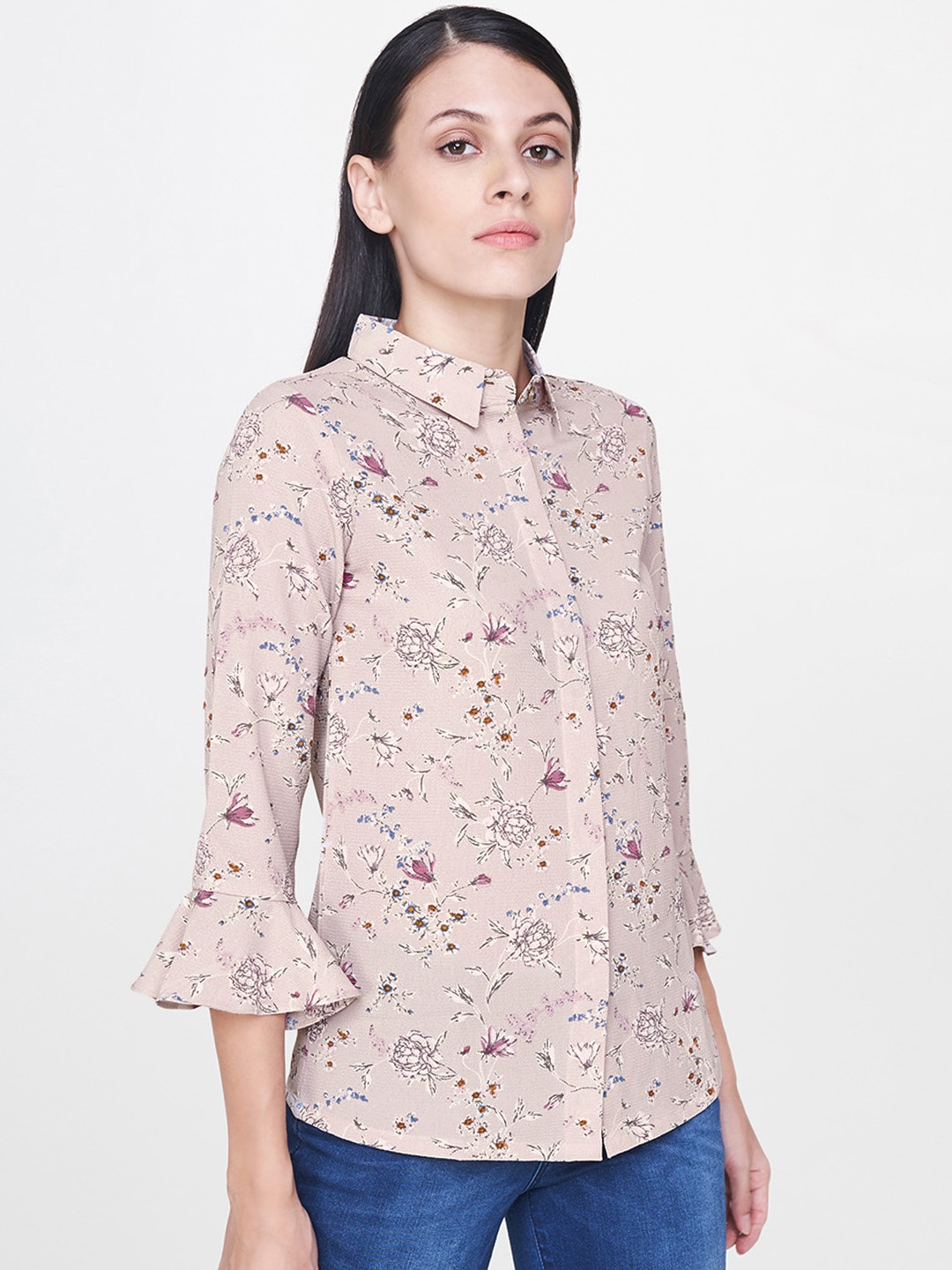 

AND Women Pink Printed Shirt