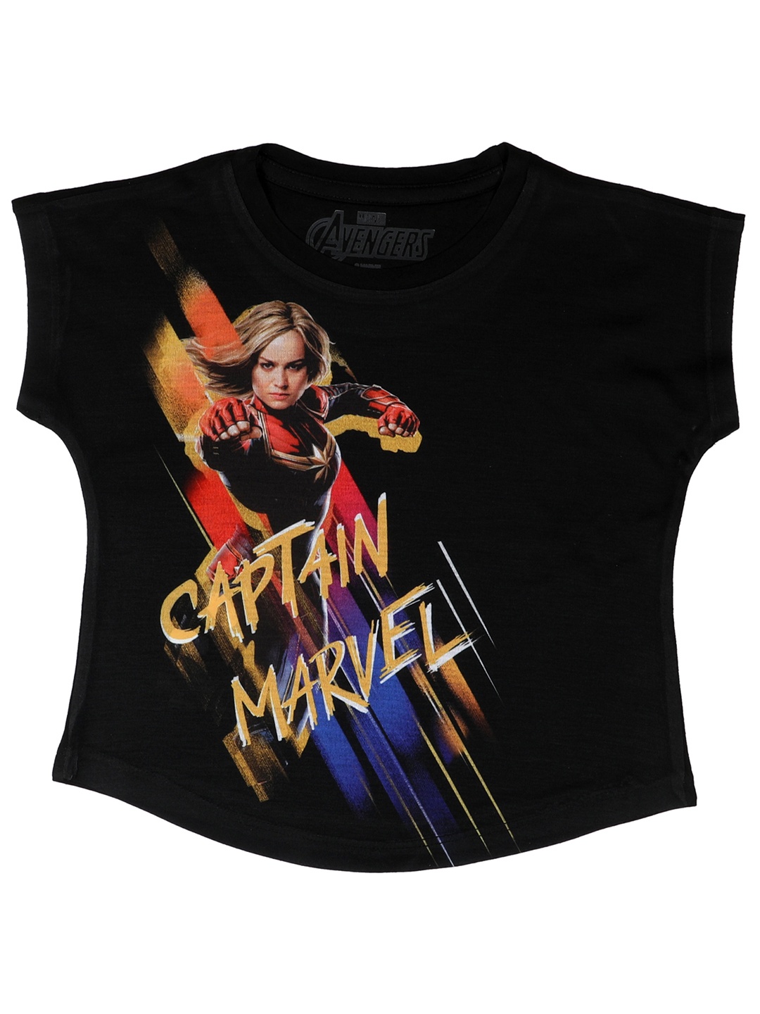 

Marvel by Wear Your Mind Girls Black Printed Top
