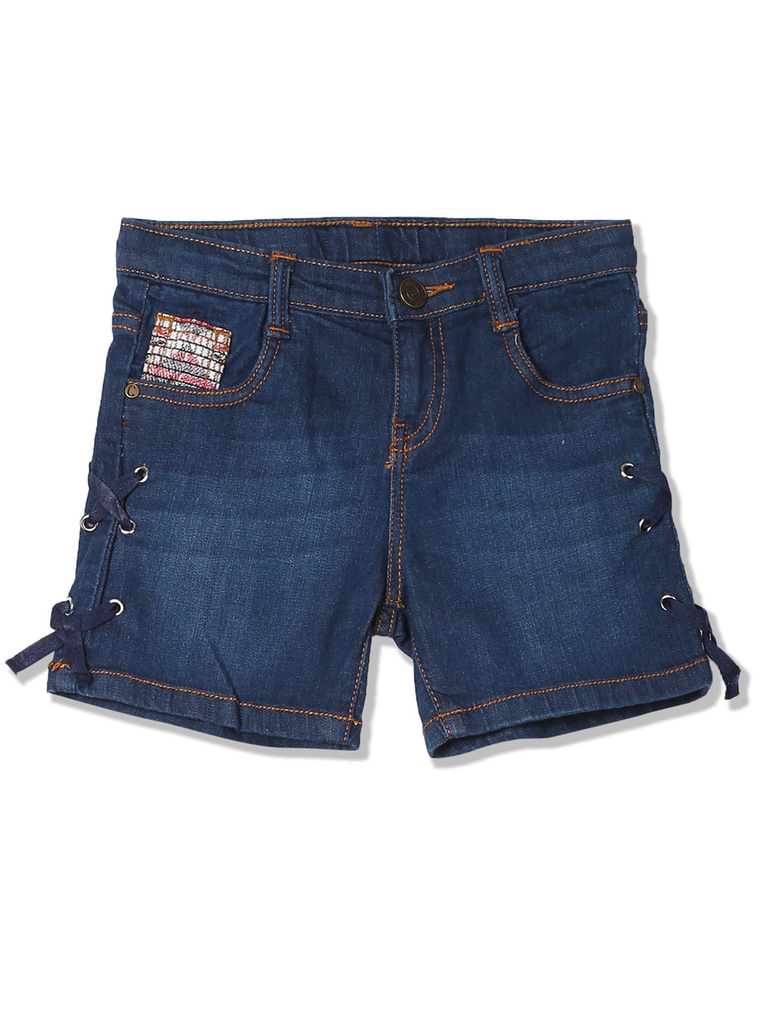 

Cherokee Girls Blue Washed Regular Fit Denim Shorts