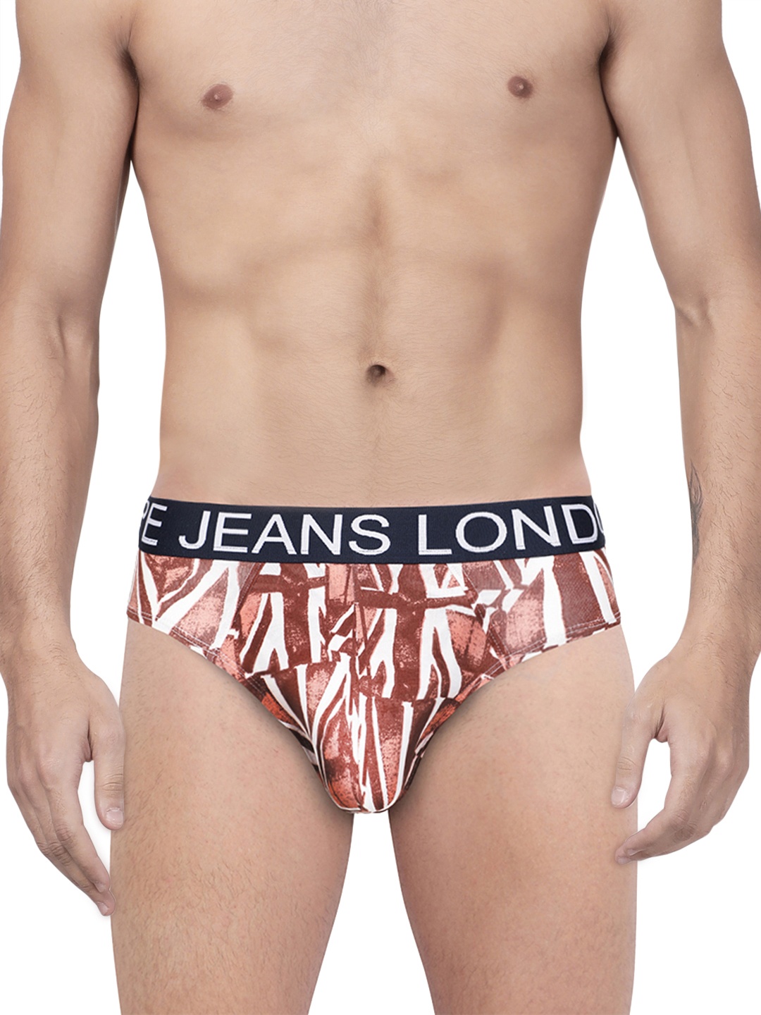 

Pepe Jeans Men White & Brown Printed Brief 8904311302995