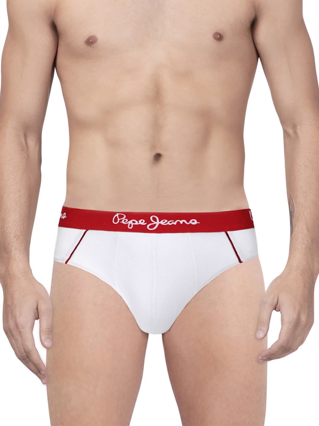 

Pepe Jeans Men White Solid Briefs 8904311300601