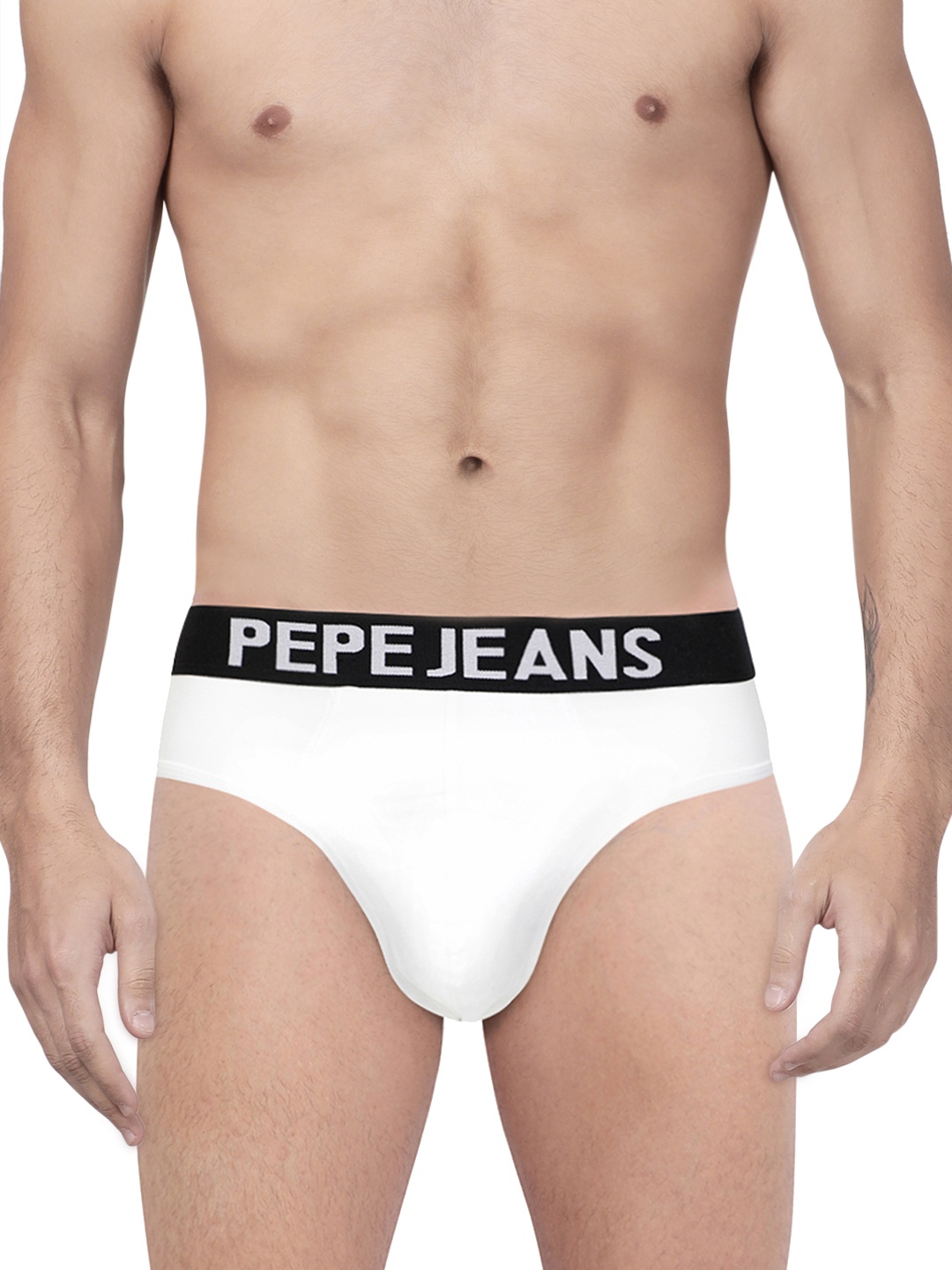 

Pepe Jeans Men White Solid Briefs 8904311305361