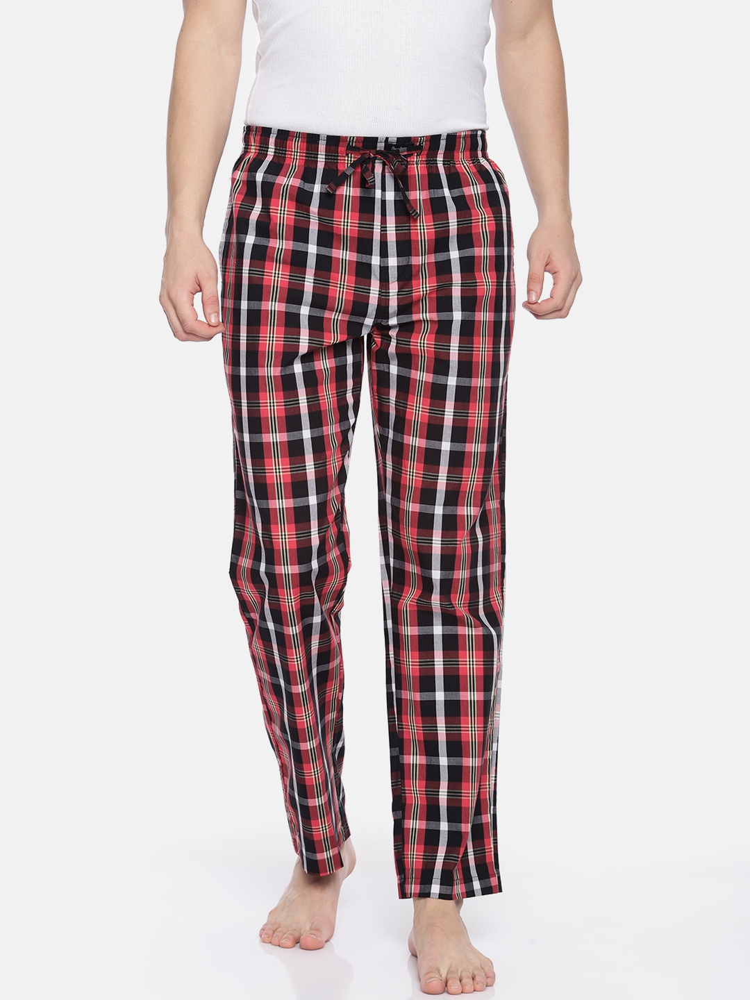 

Pepe Jeans Men Red & Black Checked Lounge Pants 8904311306443