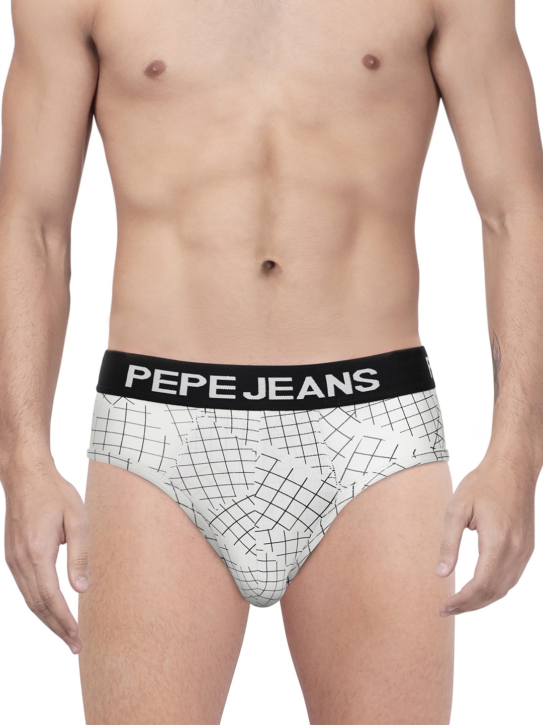 

Pepe Jeans Men Grey Printed Briefs 8904311305484