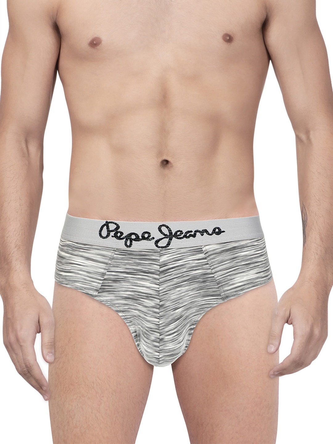 

Pepe Jeans Men Grey Printed Brief 8904311302483