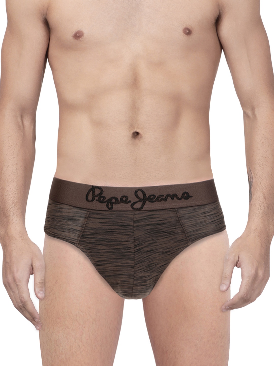 

Pepe Jeans Men Brown Printed Briefs 8904311302643