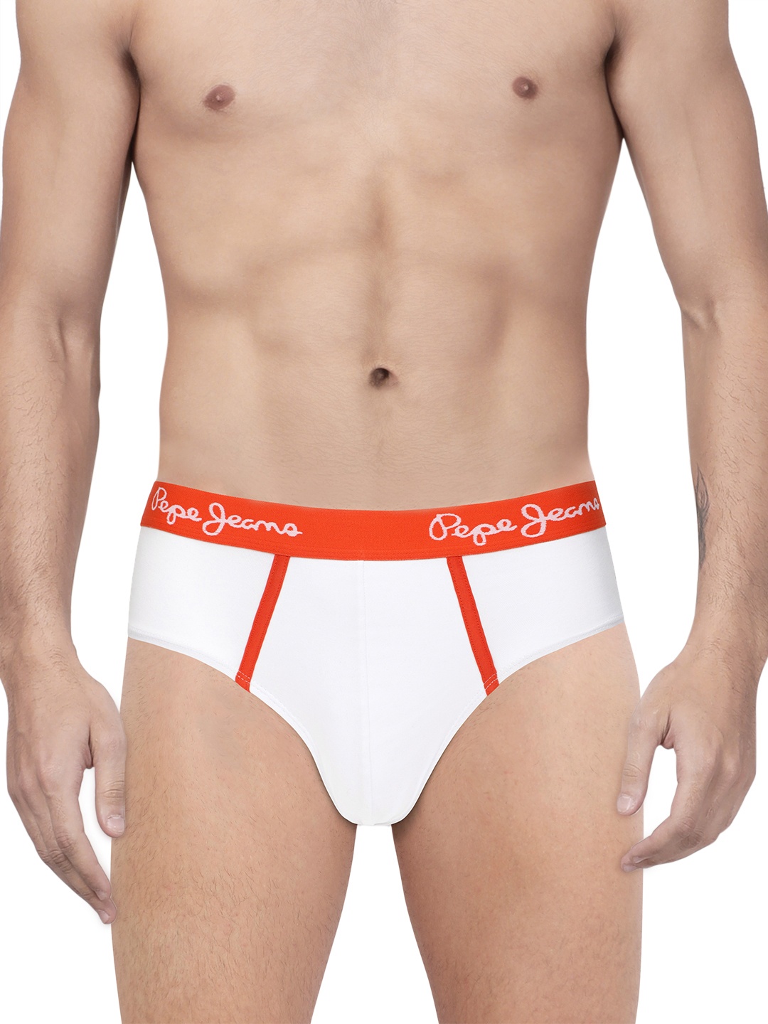 

Pepe Jeans Men White Solid Brief 8904311300793