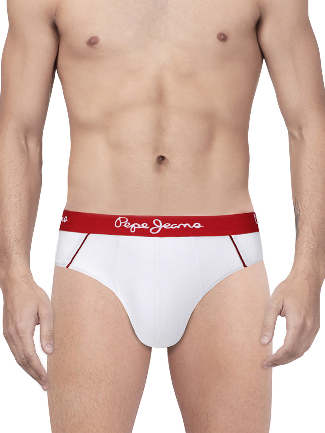 

Pepe Jeans White Solid Briefs 8904311300595