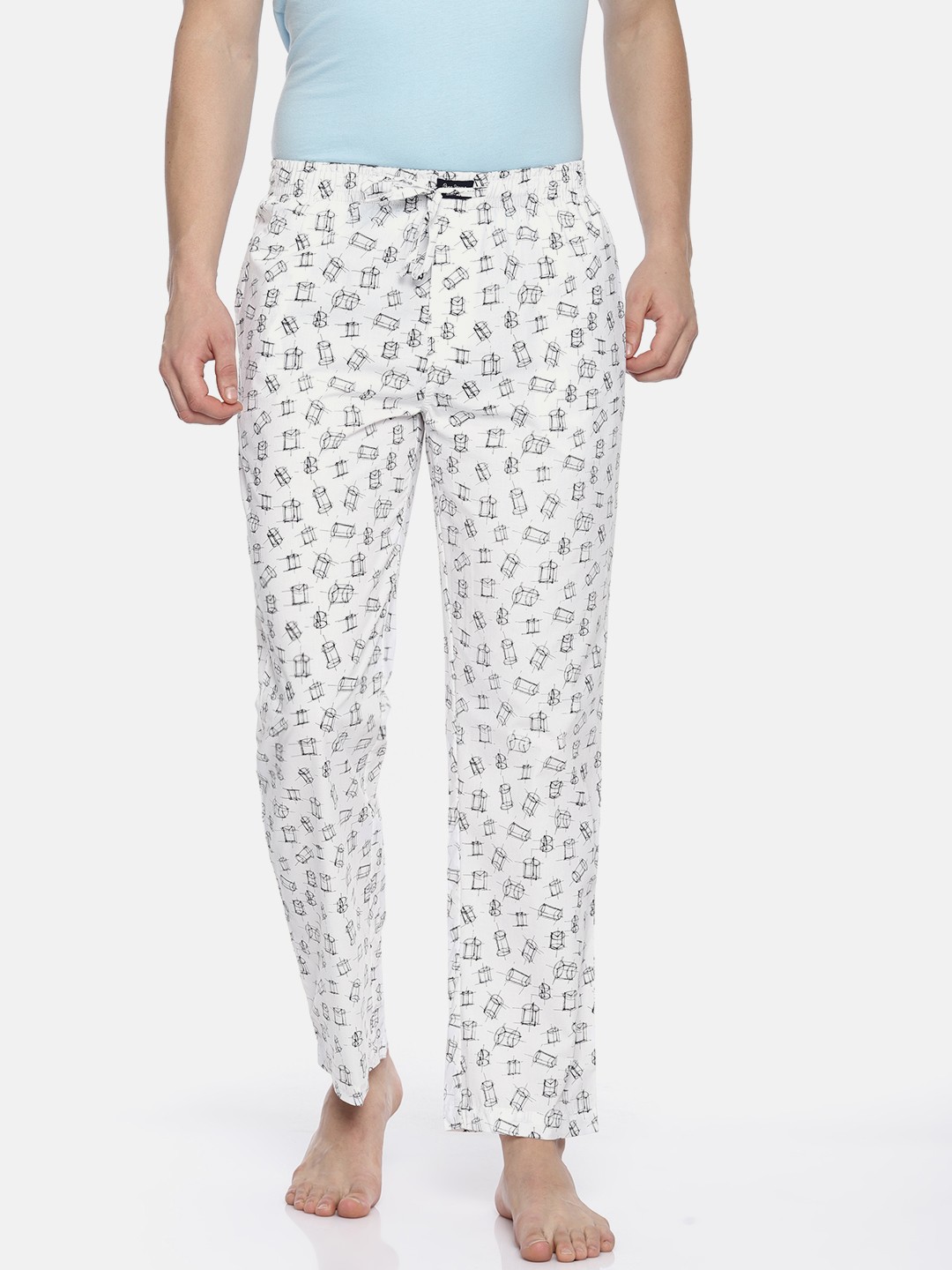 

Pepe Jeans Men White & Black Printed Lounge Pants 8904311306726