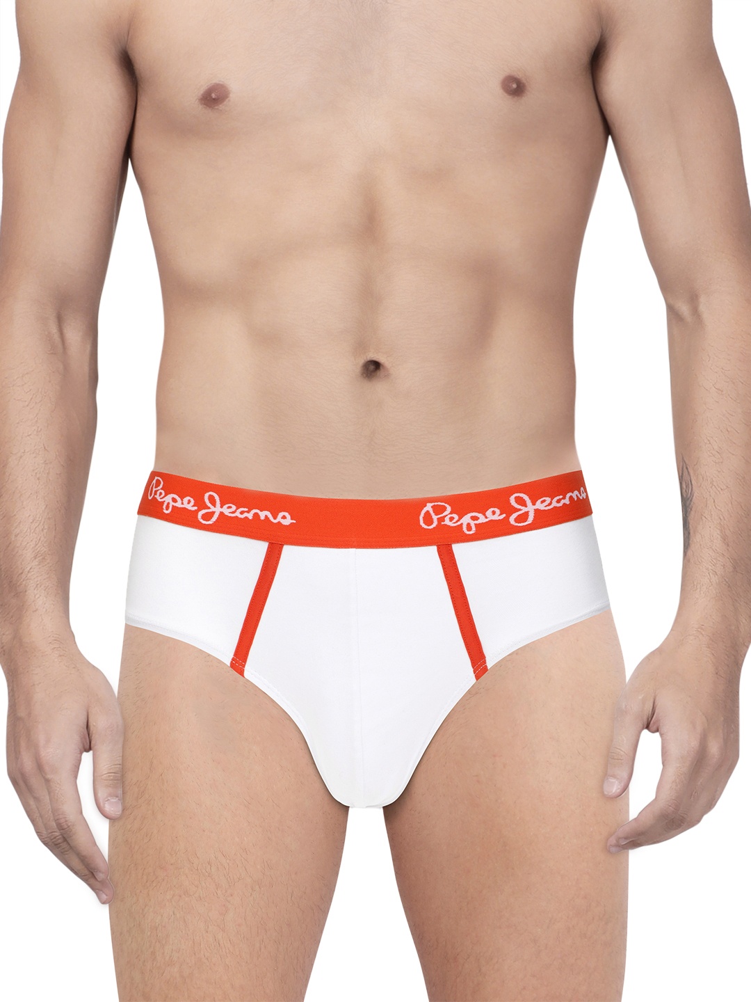 

Pepe Jeans Men White Solid Briefs 8904311301004