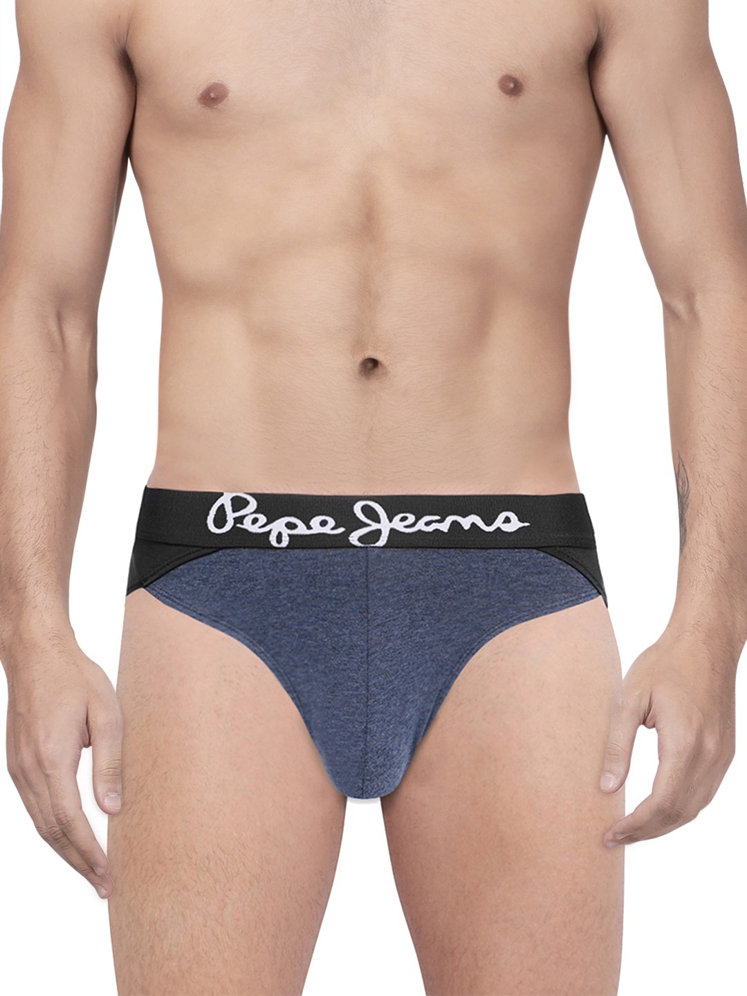 

Pepe Jeans Men Blue & Black Colourblocked Briefs 8904311303602