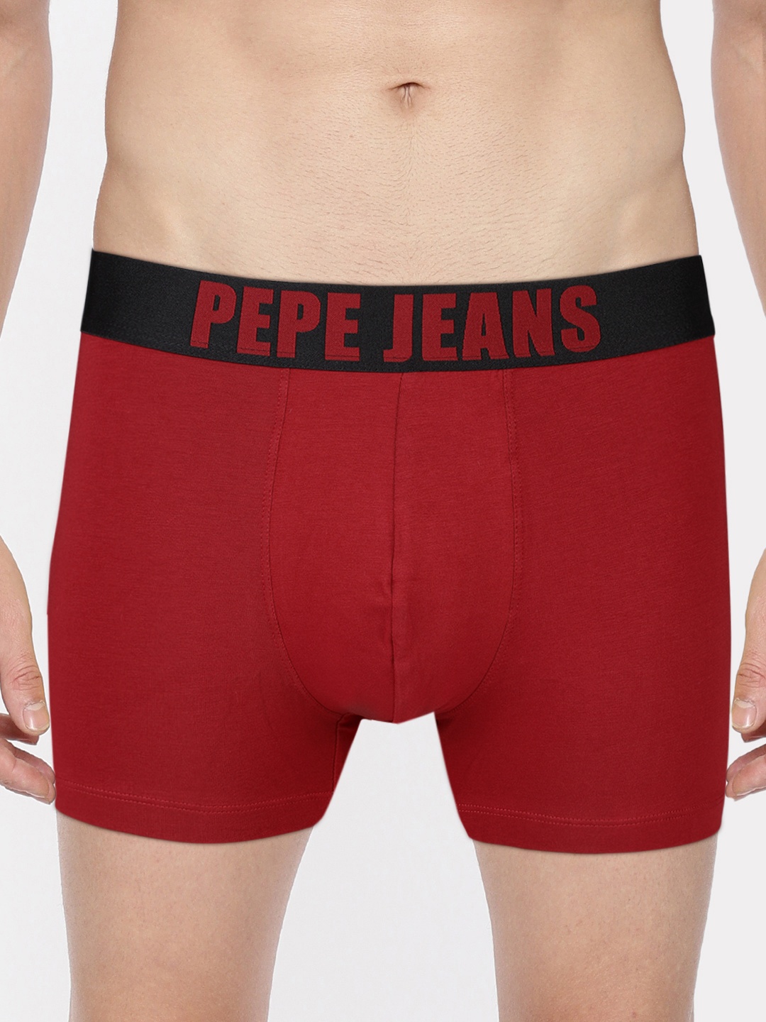 

Pepe Jeans Men Red Solid Modern Trunk