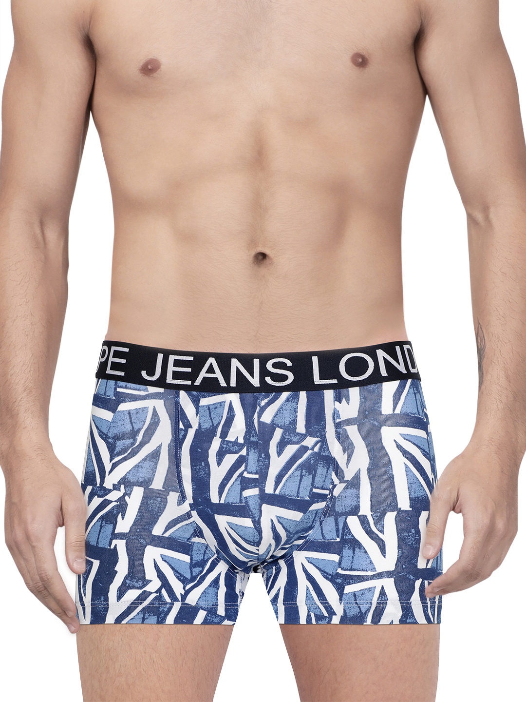 

Pepe Jeans Men Blue & White Printed Trend Trunk 8904311304593