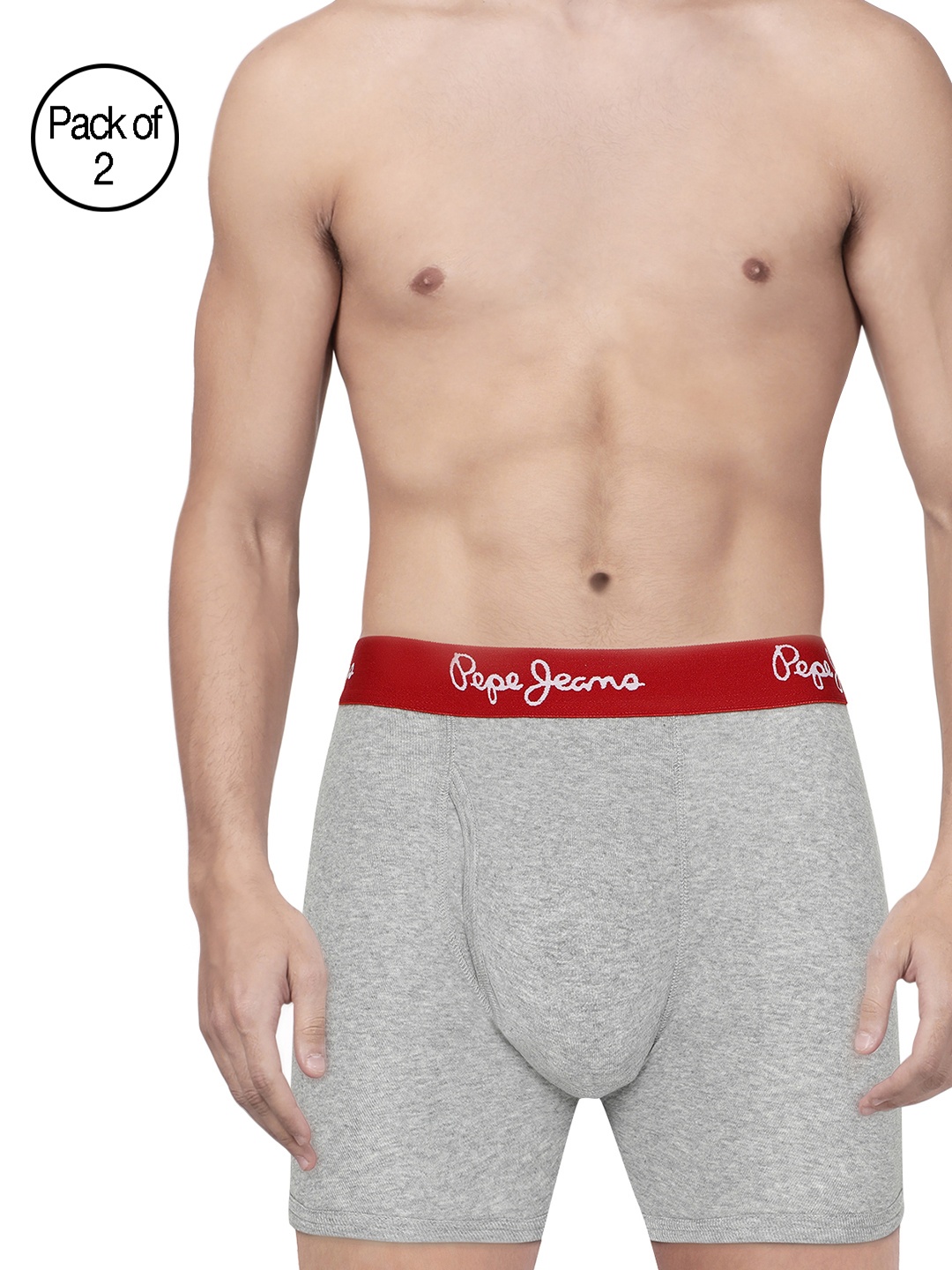 

Pepe Jeans Men Pack of 2 Grey Solid Trunks 8904311301424