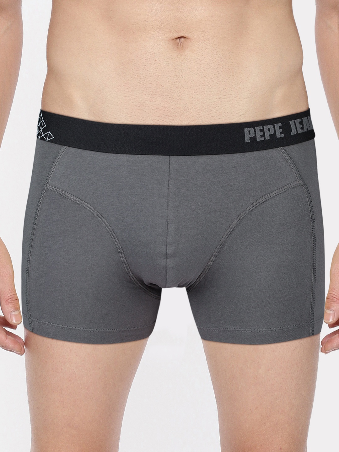 

Pepe Jeans Men Charcoal Grey Solid Trunks OPT03