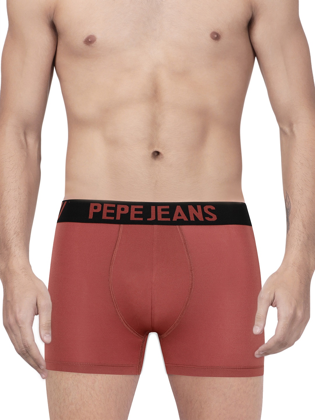 

Pepe Jeans Men Maroon Solid Sports Trunks 8904311305729