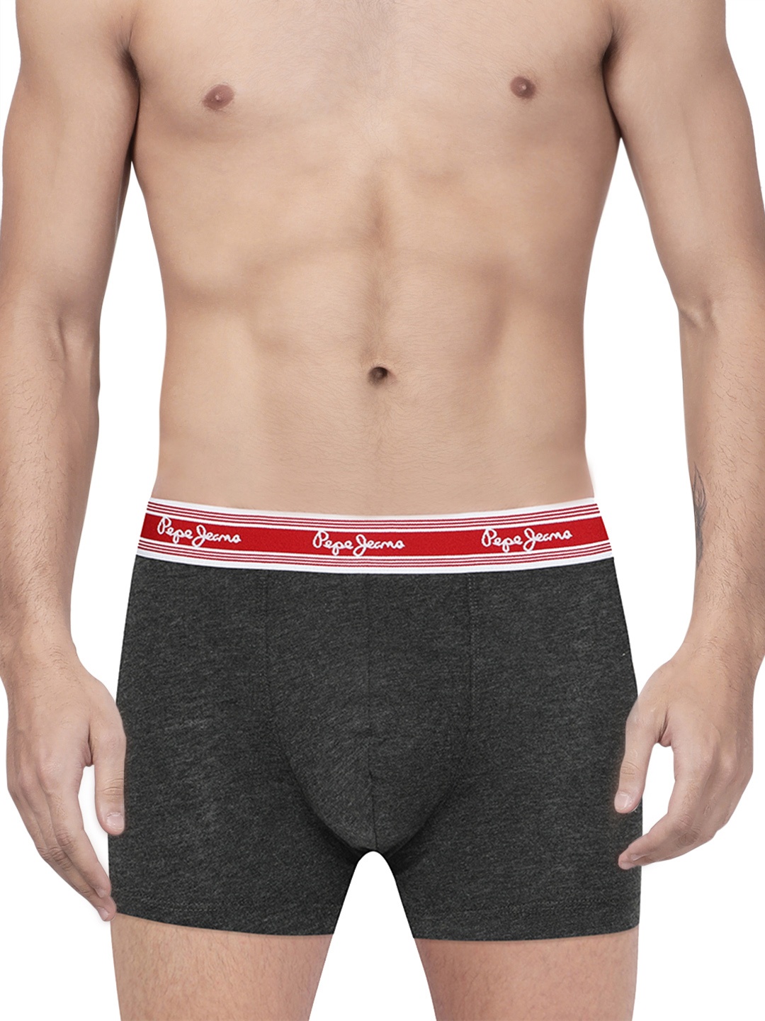

Pepe Jeans Men Pack of 2 Charcoal Grey Solid Trunks 8904311301738