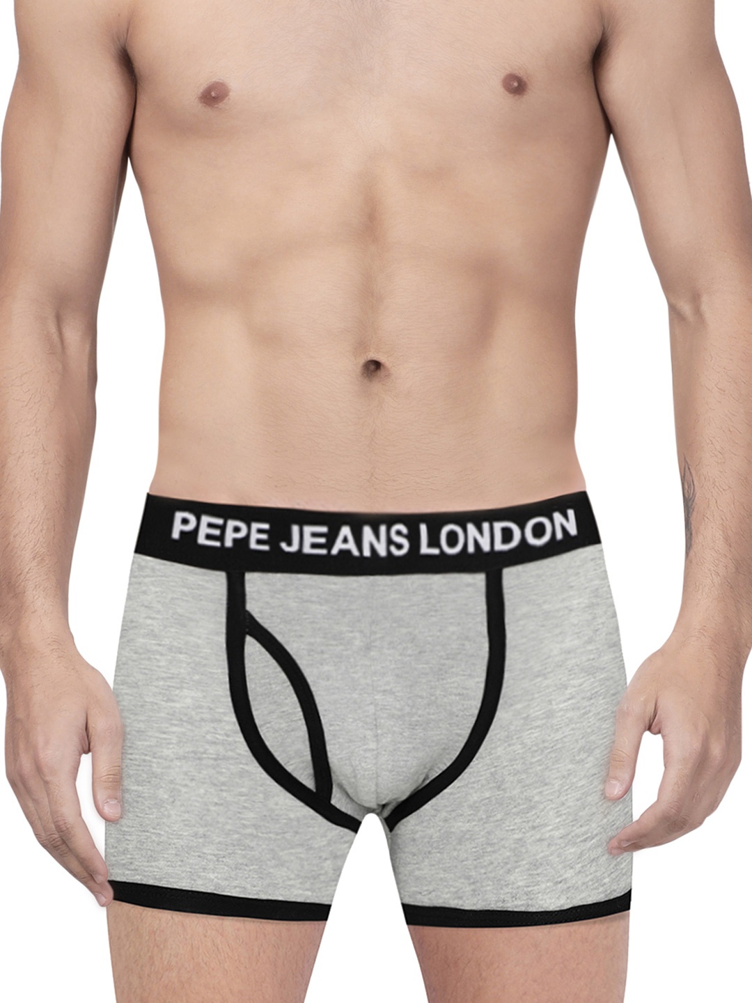 

Pepe Jeans Men Grey Melange Solid Trunk 8904311304968