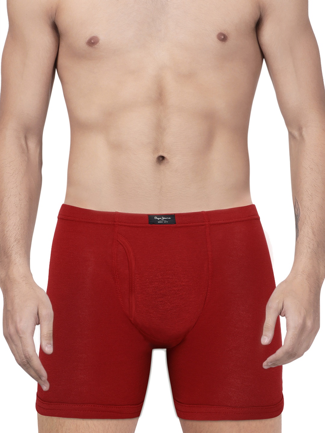 

Pepe Jeans Men Pack of 2 Red Solid Trunks 8904311301127
