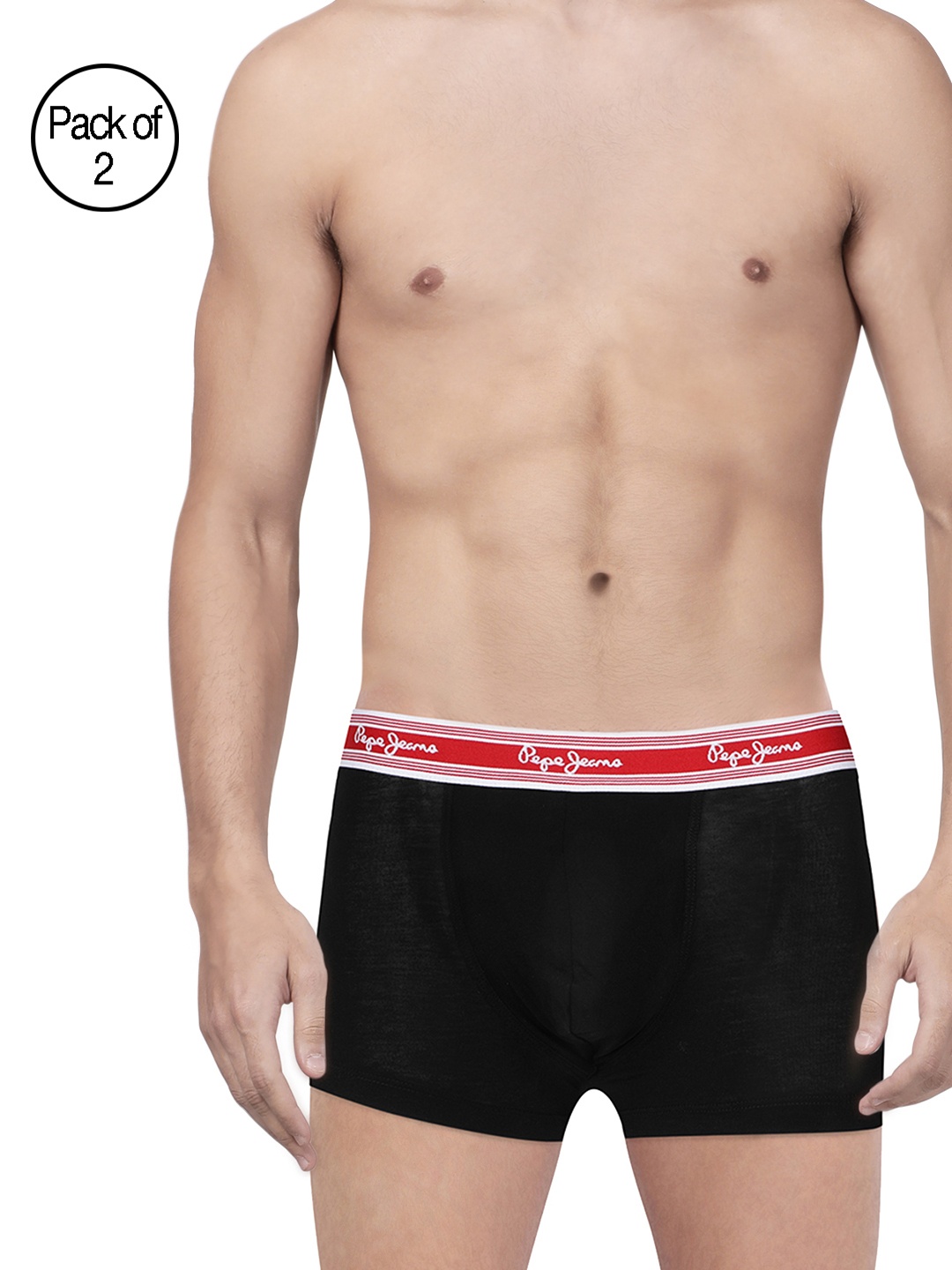 

Pepe Jeans Men Black Pack of 2 Hipster Trunks 8904311301615