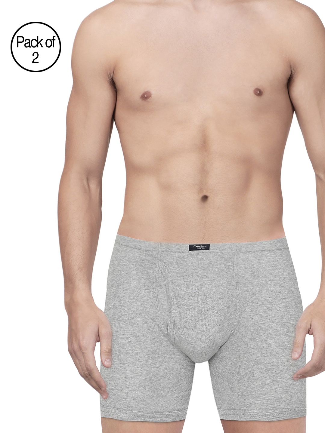 

Pepe Jeans Men Grey Pack of 2 Midrise Trunks 8904311301271