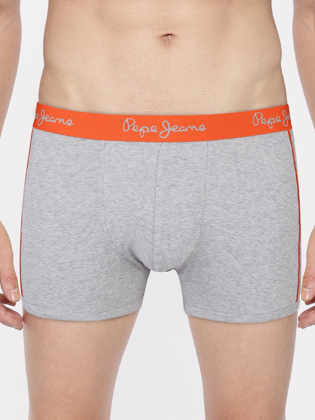 

Pepe Jeans Men Grey Melange Solid Trunks 8904311301820
