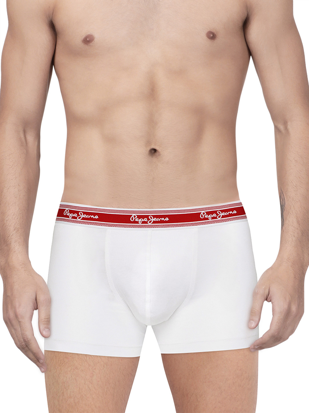 

Pepe Jeans Men White Solid Trunks 8904311301707