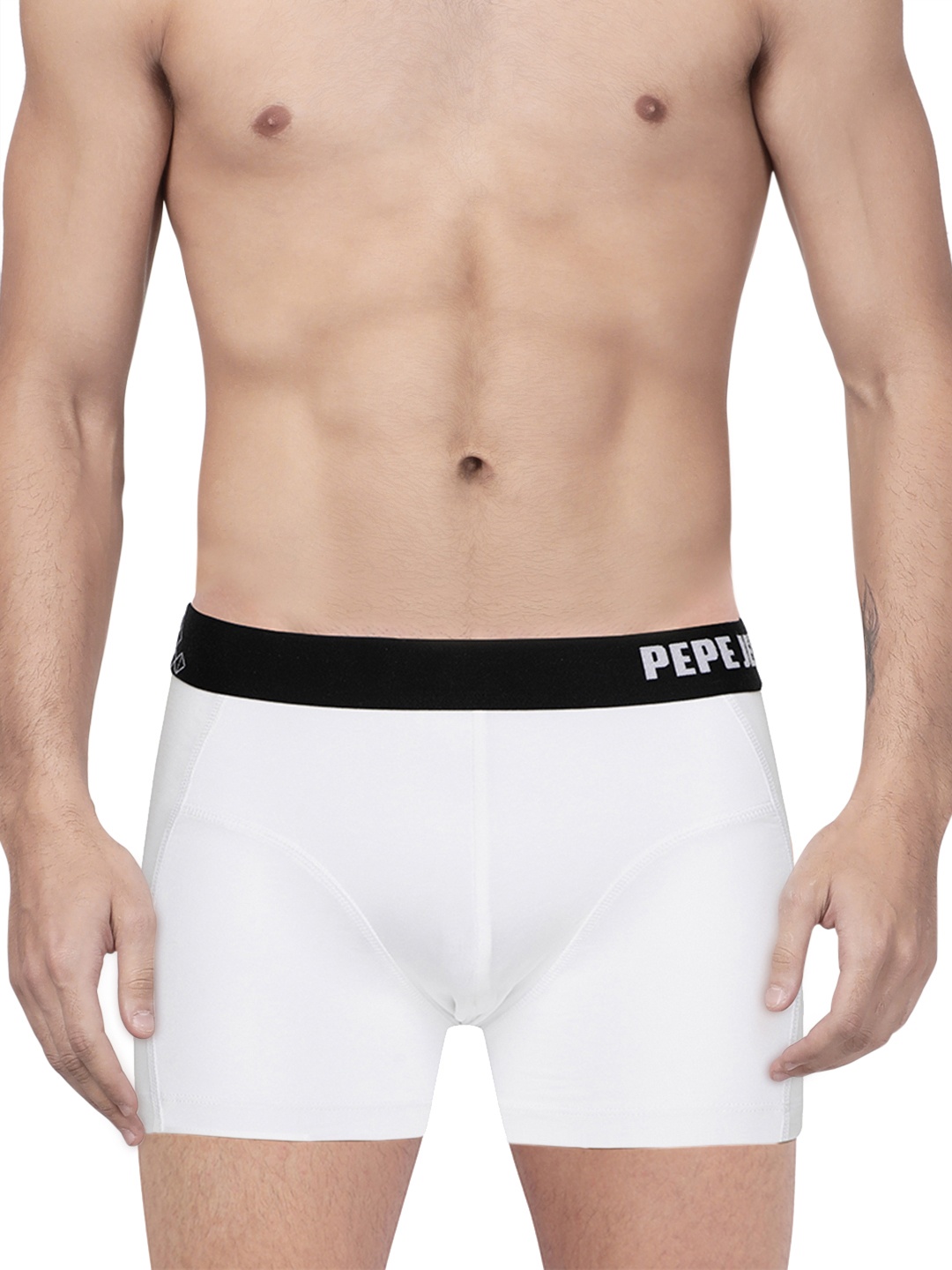 

Pepe Jeans Men White Solid Trunks 8904311304357