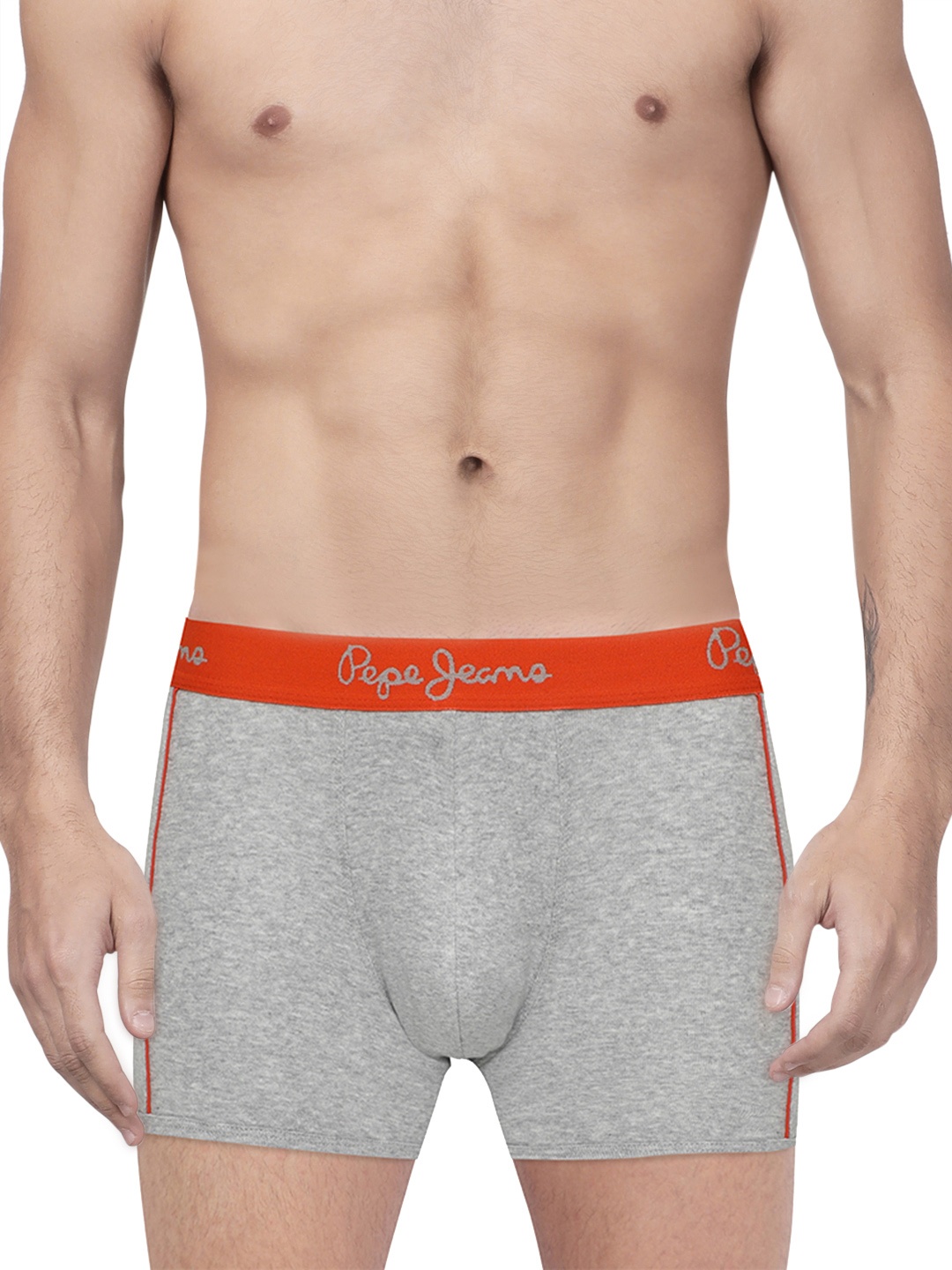 

Pepe Jeans Men Grey Solid Fashion Trunk 8904311301813, Grey melange