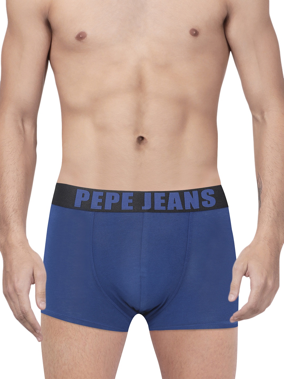 

Pepe Jeans Men Blue Solid Trunks 8904311303954