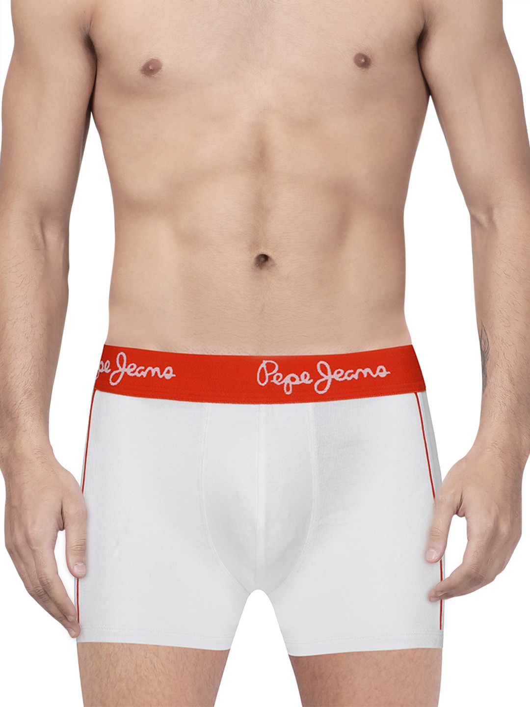 

Pepe Jeans Men White Solid Trunks 8904311301905