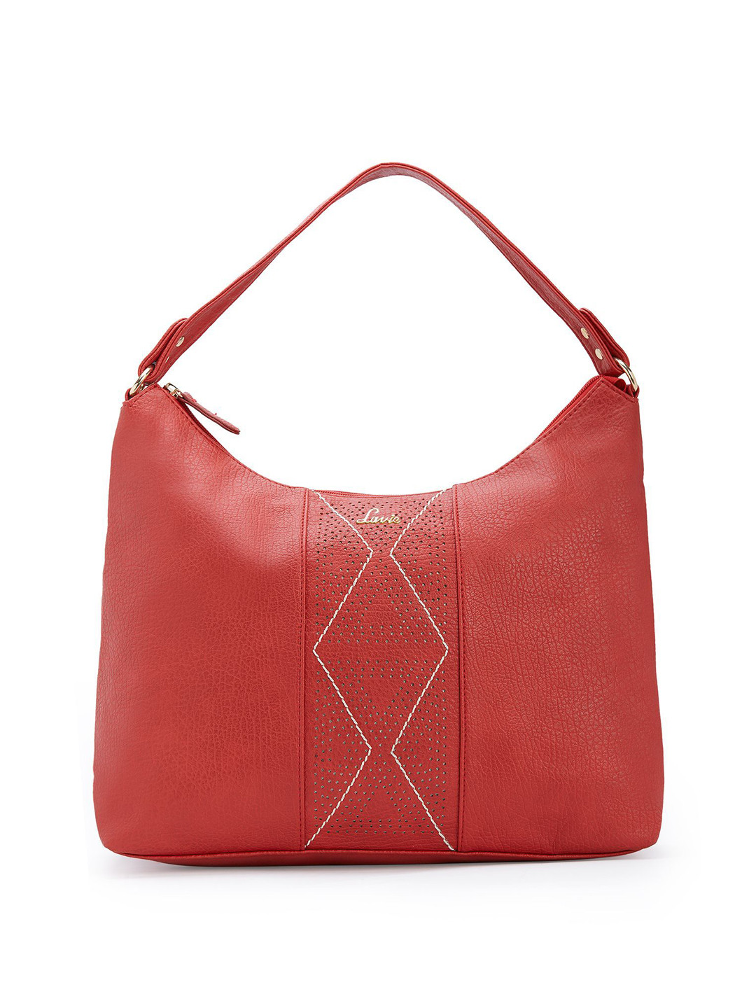 

Lavie Women Red Textured Hobo Bag
