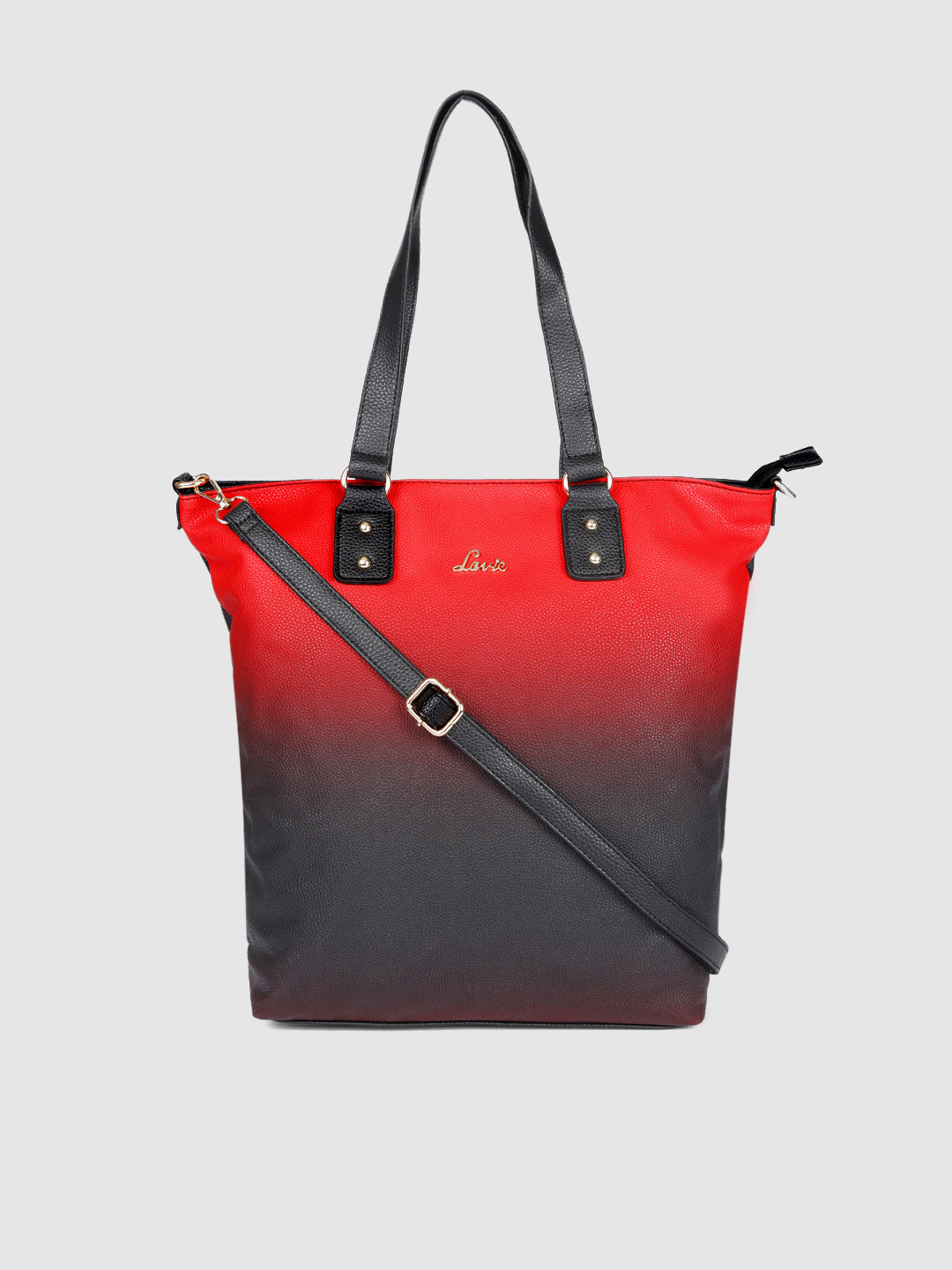 

Lavie Red & Black Solid Shoulder Bag