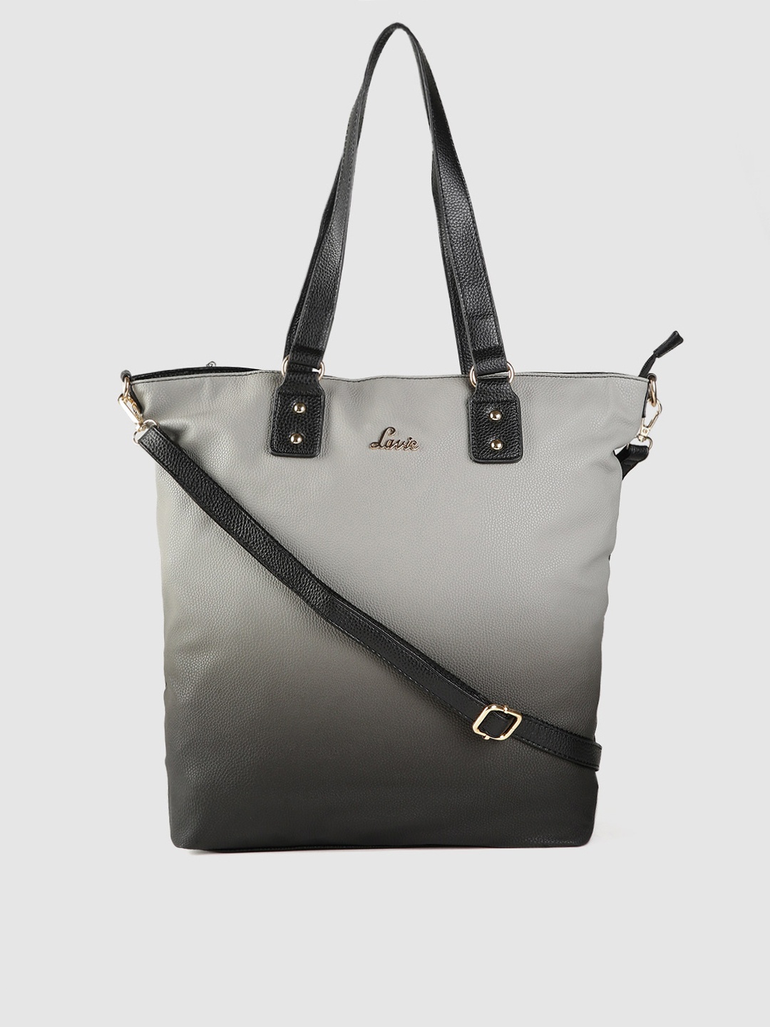 

Lavie Grey & Black Solid Shoulder Bag