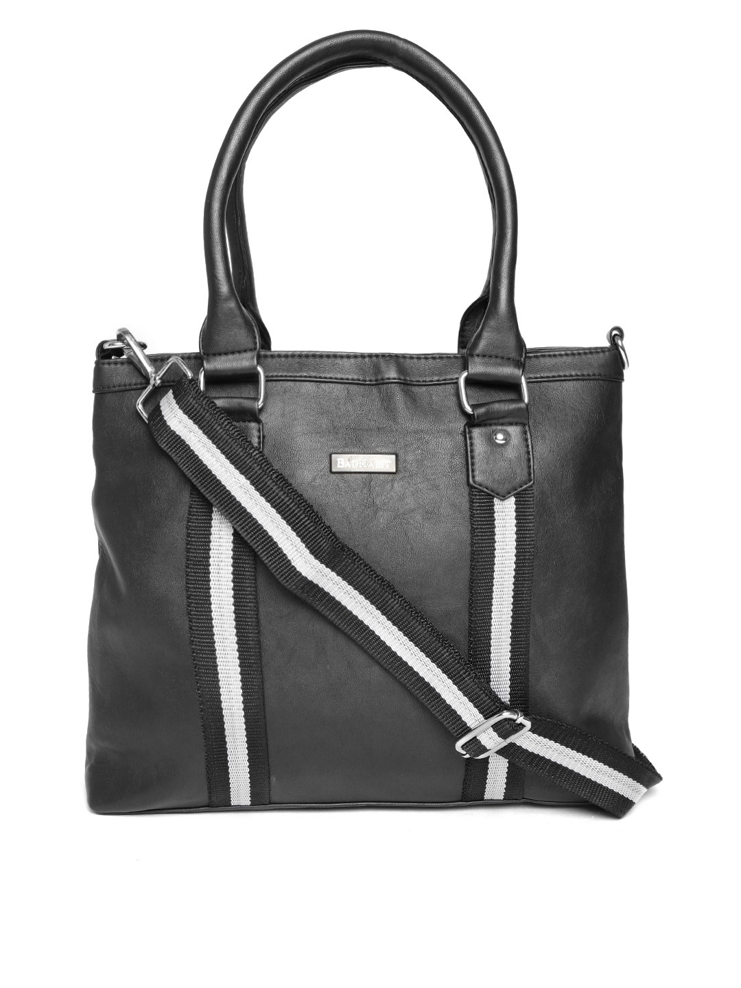 

BAD HABIT Unisex Black Solid Messenger Bag