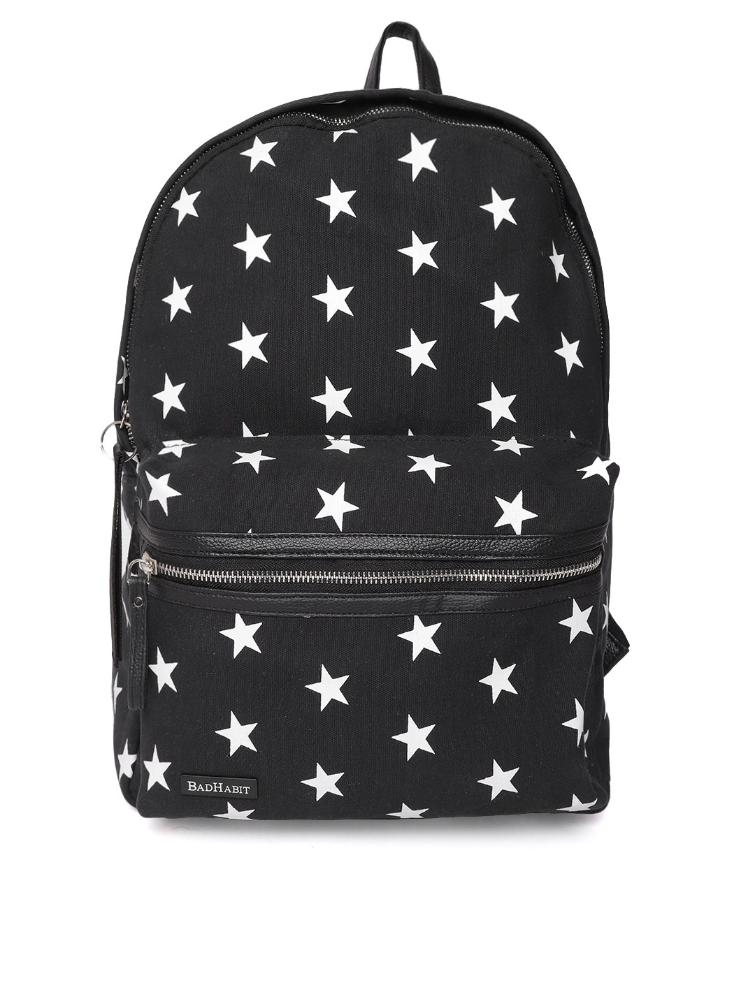 

BAD HABIT Unisex Black & White Graphic Print Laptop Backpack