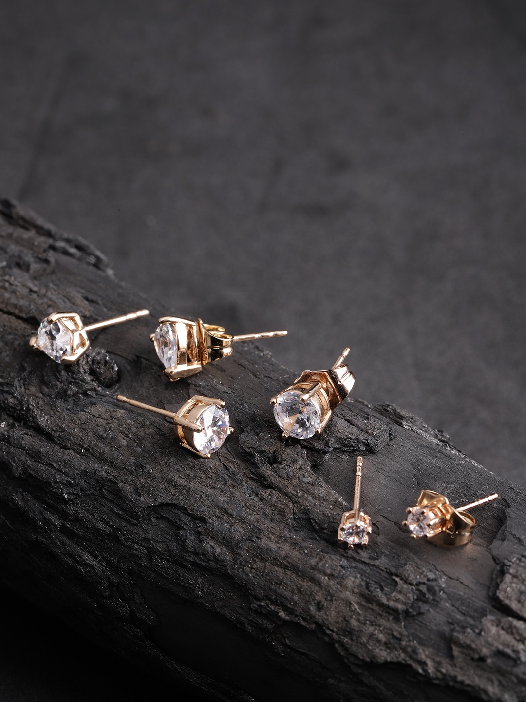 

Carlton London Set of 3 Gold-Plated Studs