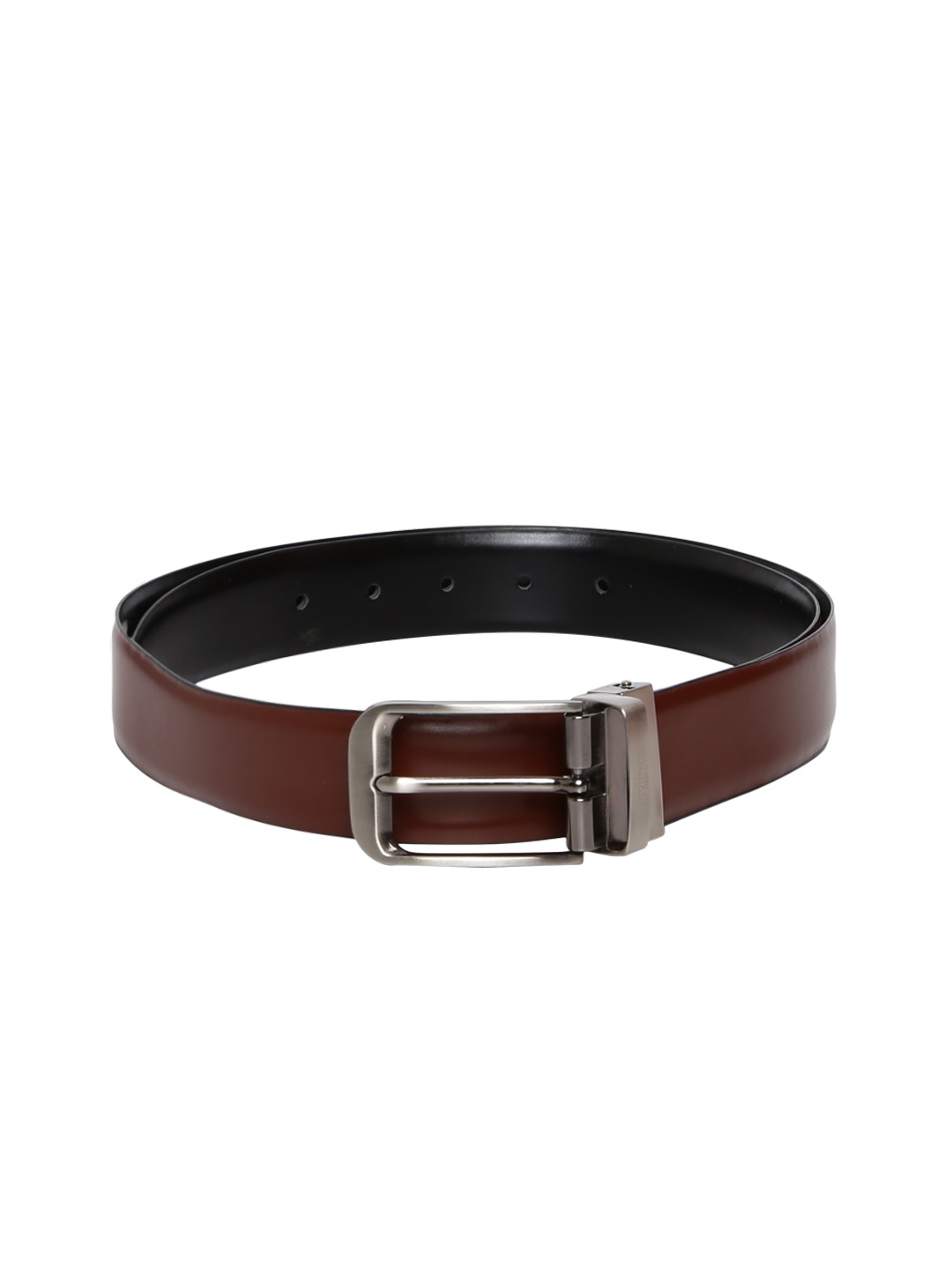 

INVICTUS Men Brown & Black Reversible Leather Solid Belt