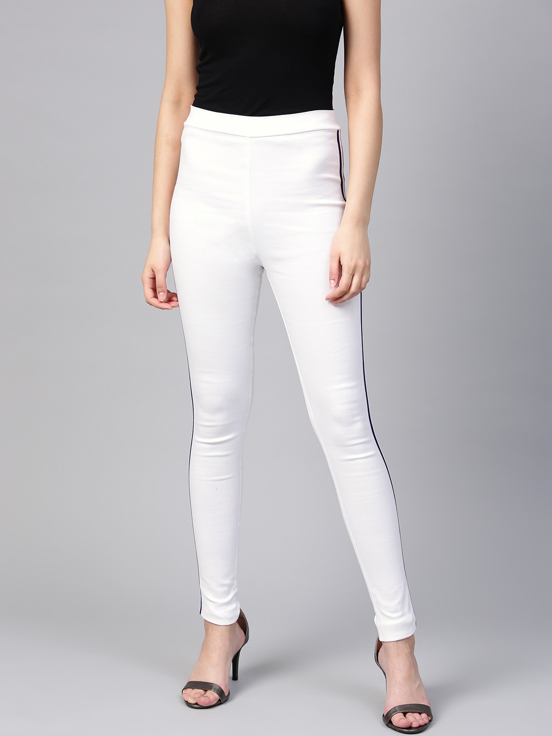 

Zima Leto Women White Solid Treggings