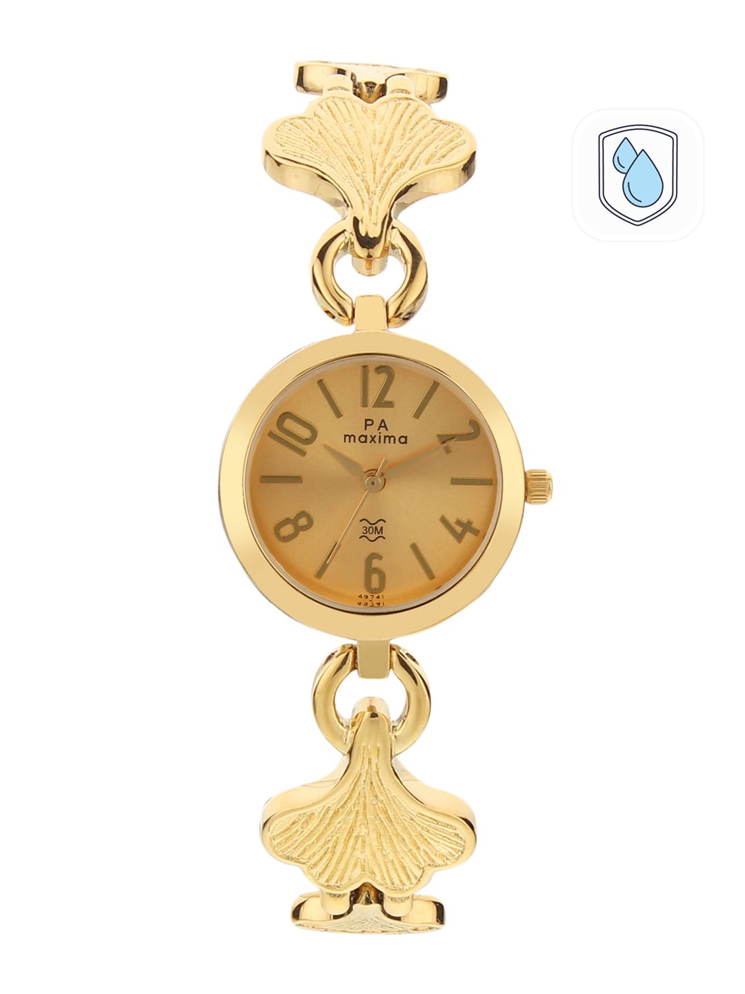 

maxima Women Gold-Toned Analogue Watch 49741BMLY
