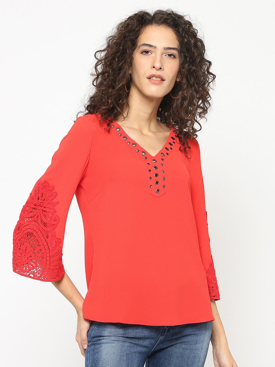 

Gipsy Red Self Design Tunic