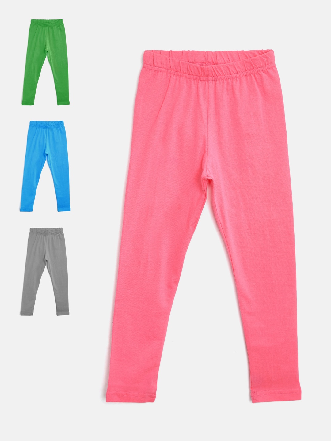 

Naughty Ninos Girls Pack of 4 Assorted Ankle-Length Leggings