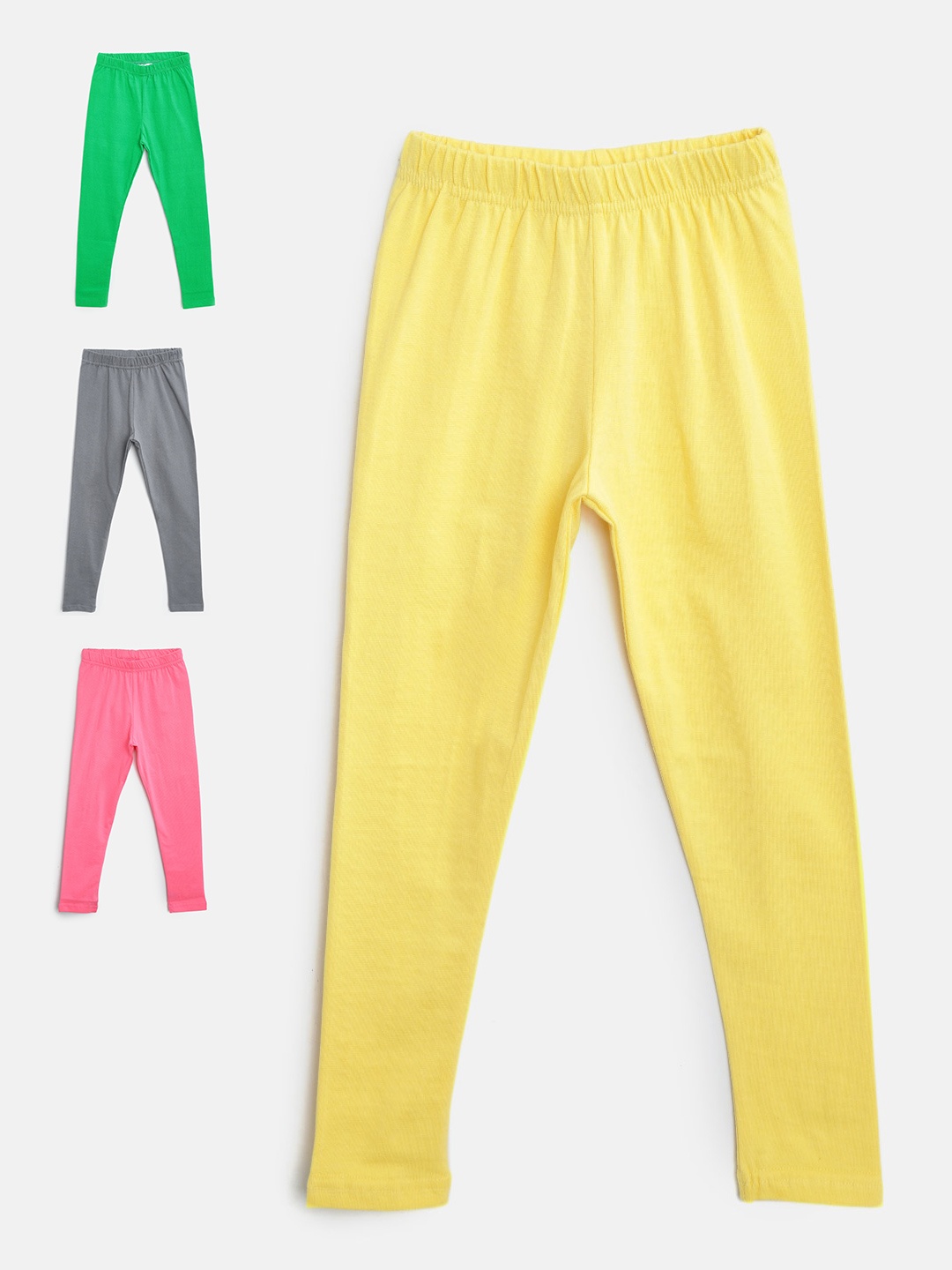 

Naughty Ninos Girls Pack of 4 Assorted Ankle-Length Leggings